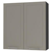 KÜCHENHÄNGESCHRANK Kvantum W4/90 Weiß Matt / Schwarz Matt 90 / 32,5 / 96cm - Beige/Schwarz, Holz/Holzwerkstoff (90/96/32.5cm) - Feldmann-Wohnen