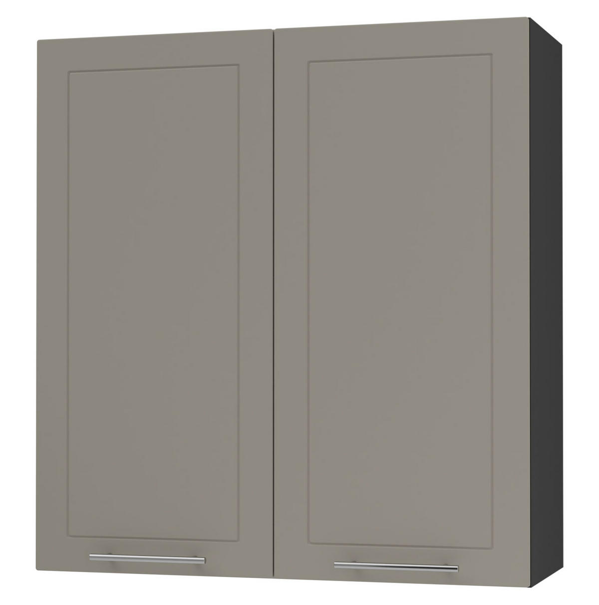 KÜCHENHÄNGESCHRANK Kvantum W4/90 Weiß Matt / Schwarz Matt 90 / 32,5 / 96cm - Beige/Schwarz, Holz/Holzwerkstoff (90/96/32.5cm) - Feldmann-Wohnen