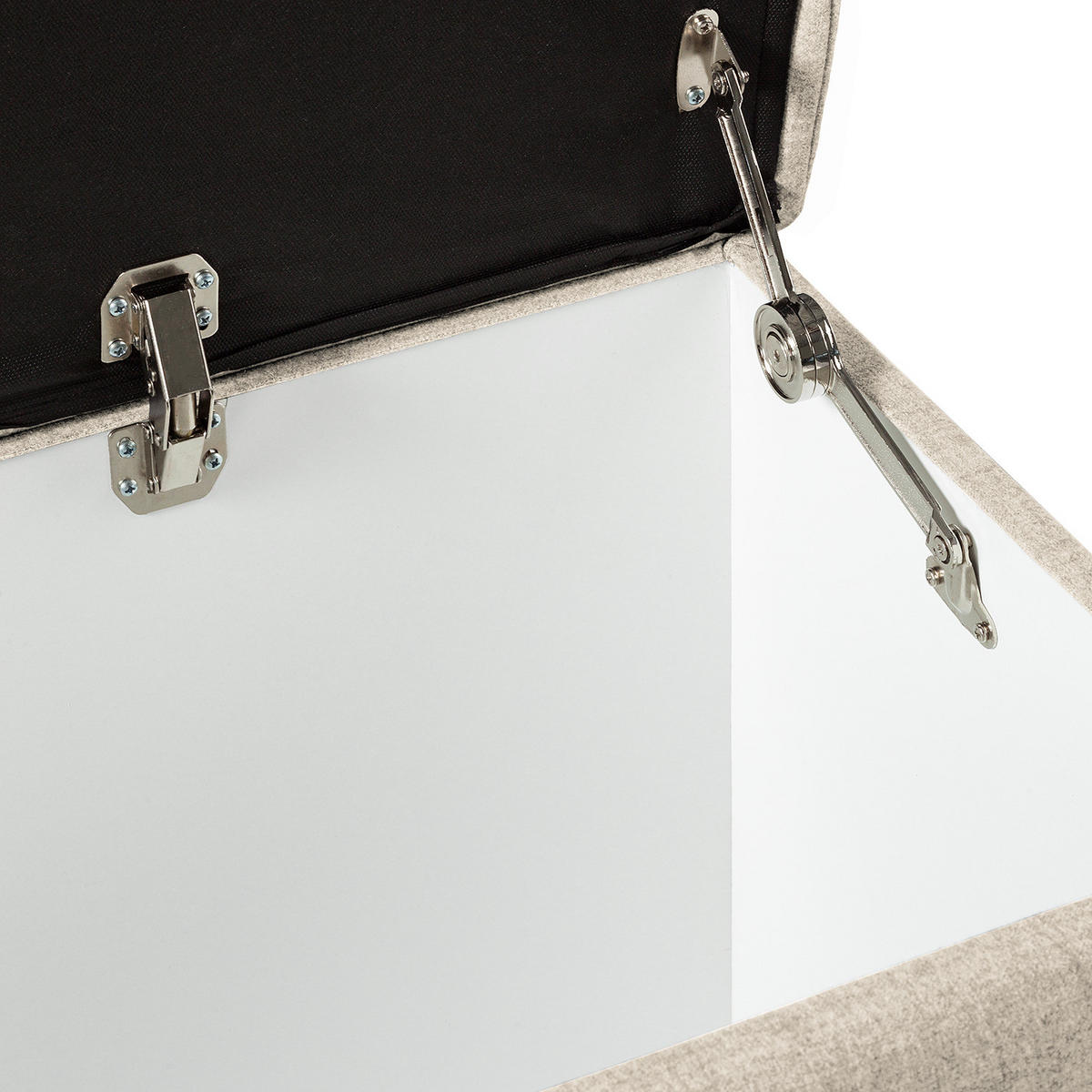 BETTTRUHE - Webstoff - Beige, Kunststoff/Textil (140/51/40cm) - home24