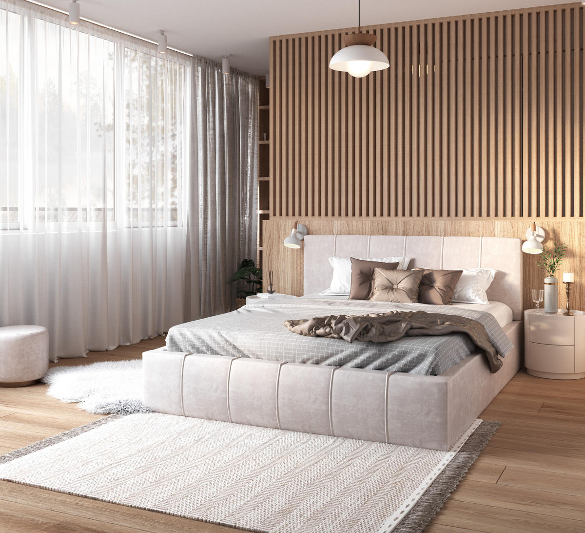 POLSTERBETT 120x200cm Florida Samt Velours mit Bettkasten in Beige - Beige, Holz/Textil (120/200cm) - FDM