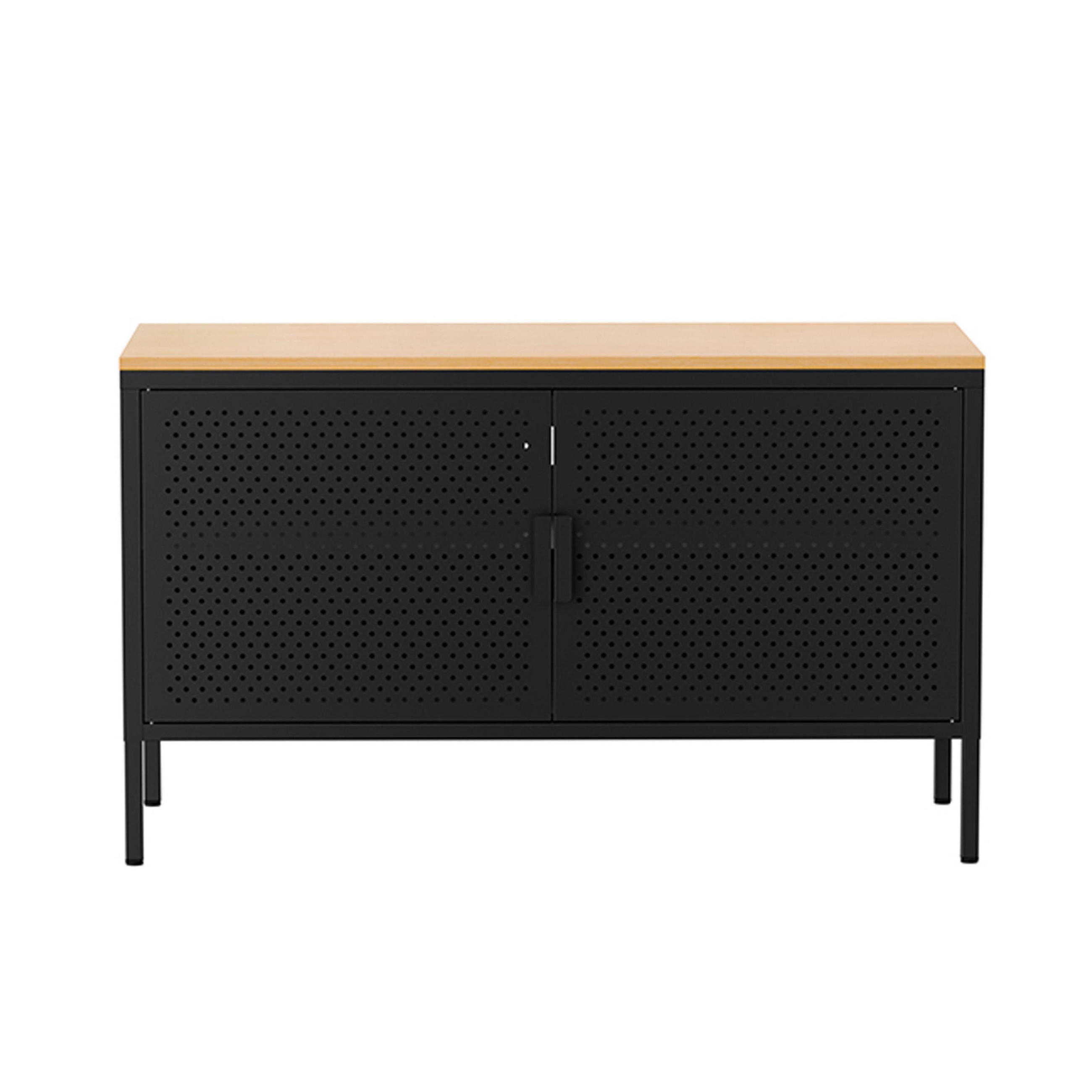 SIDEBOARD 100 cm, Schwarz - Schwarz, Metall (40/60/100cm) - Oviala