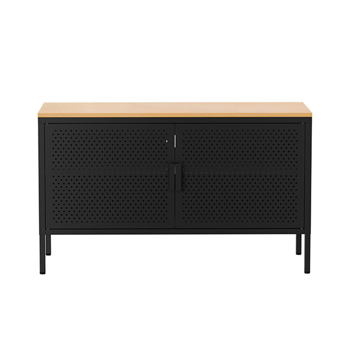 SIDEBOARD 100 cm, Schwarz - Schwarz, Metall (40/60/100cm) - Oviala
