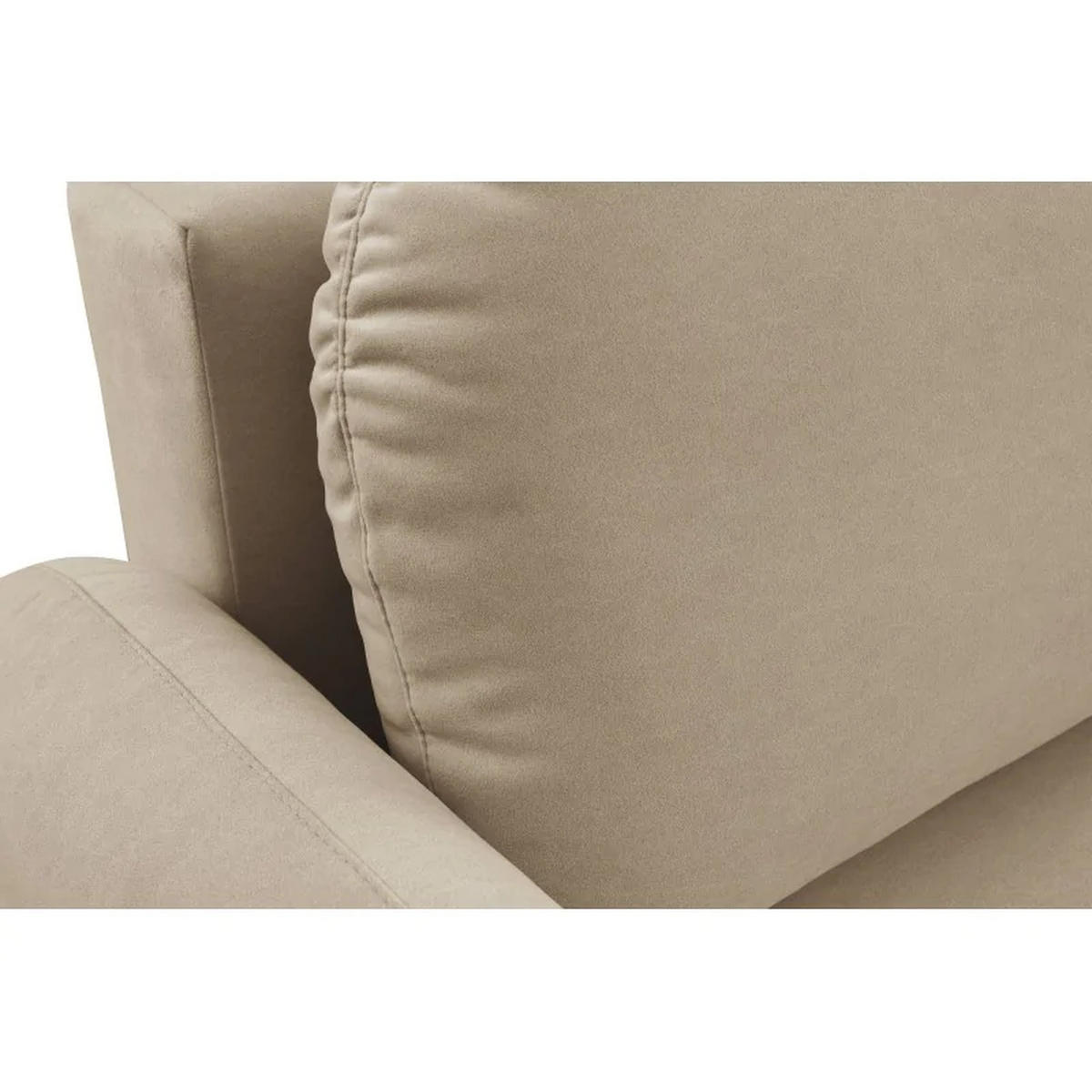SCHLAFSOFA SOFTI, Sofa mit Schlaffunktion und Bettkasten, Farbe: Beige, Velourstoff - Beige, Textil (232/95/109cm) - Sepro Meble