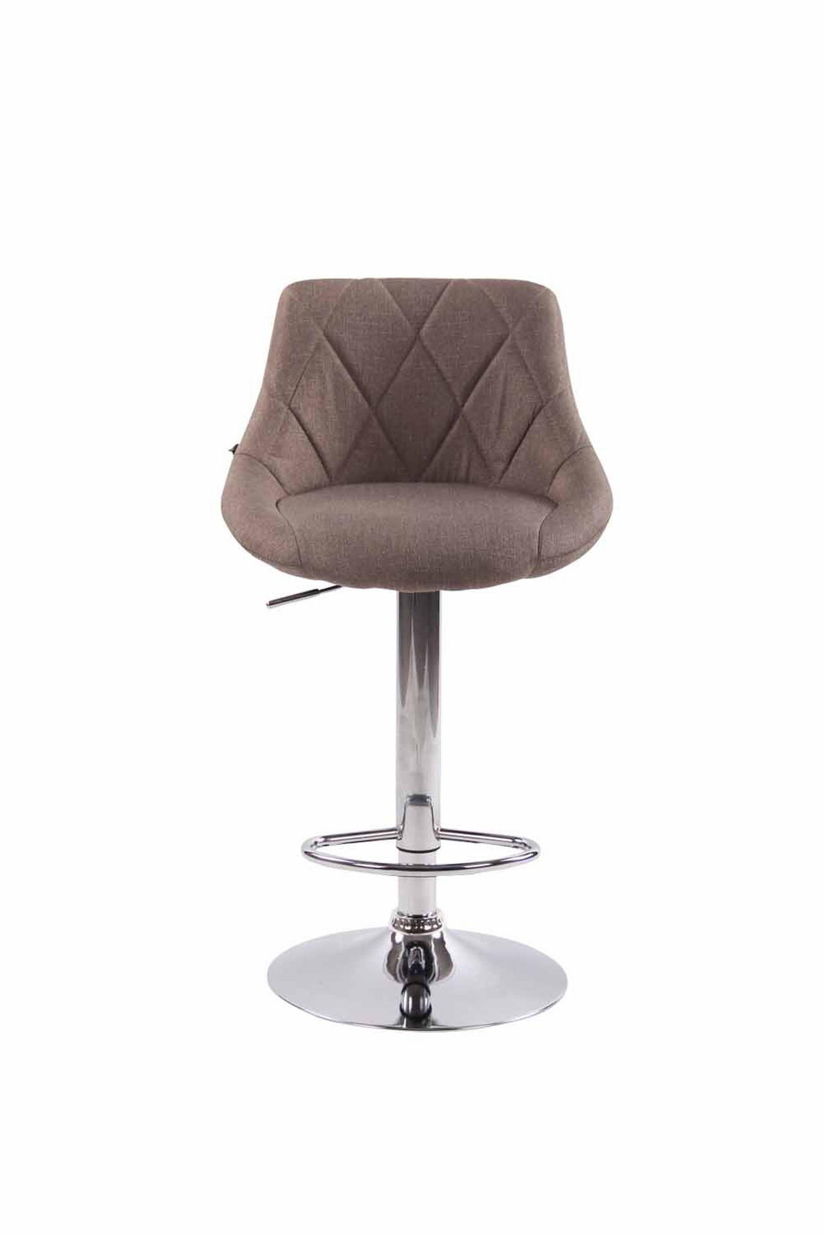 BARHOCKER 2er Set Stoff taupe - Taupe/Chromfarben, Textil/Metall (46/83/49cm) - CLP