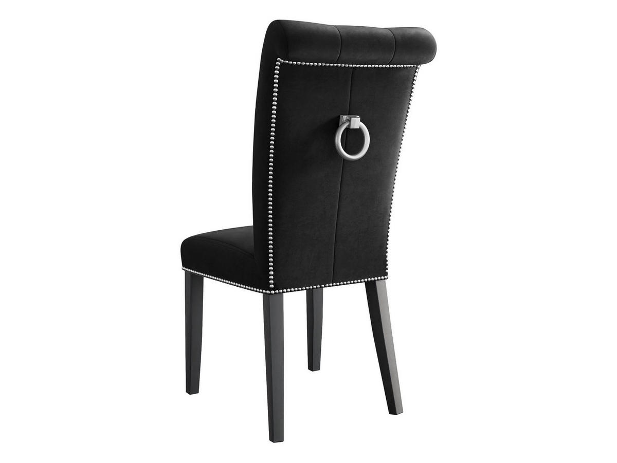 POLSTERSTUHL Christina, Holzfarbe: Schwarz - Schwarz, Holz/Textil (47/103/68cm) - MIRJAN24