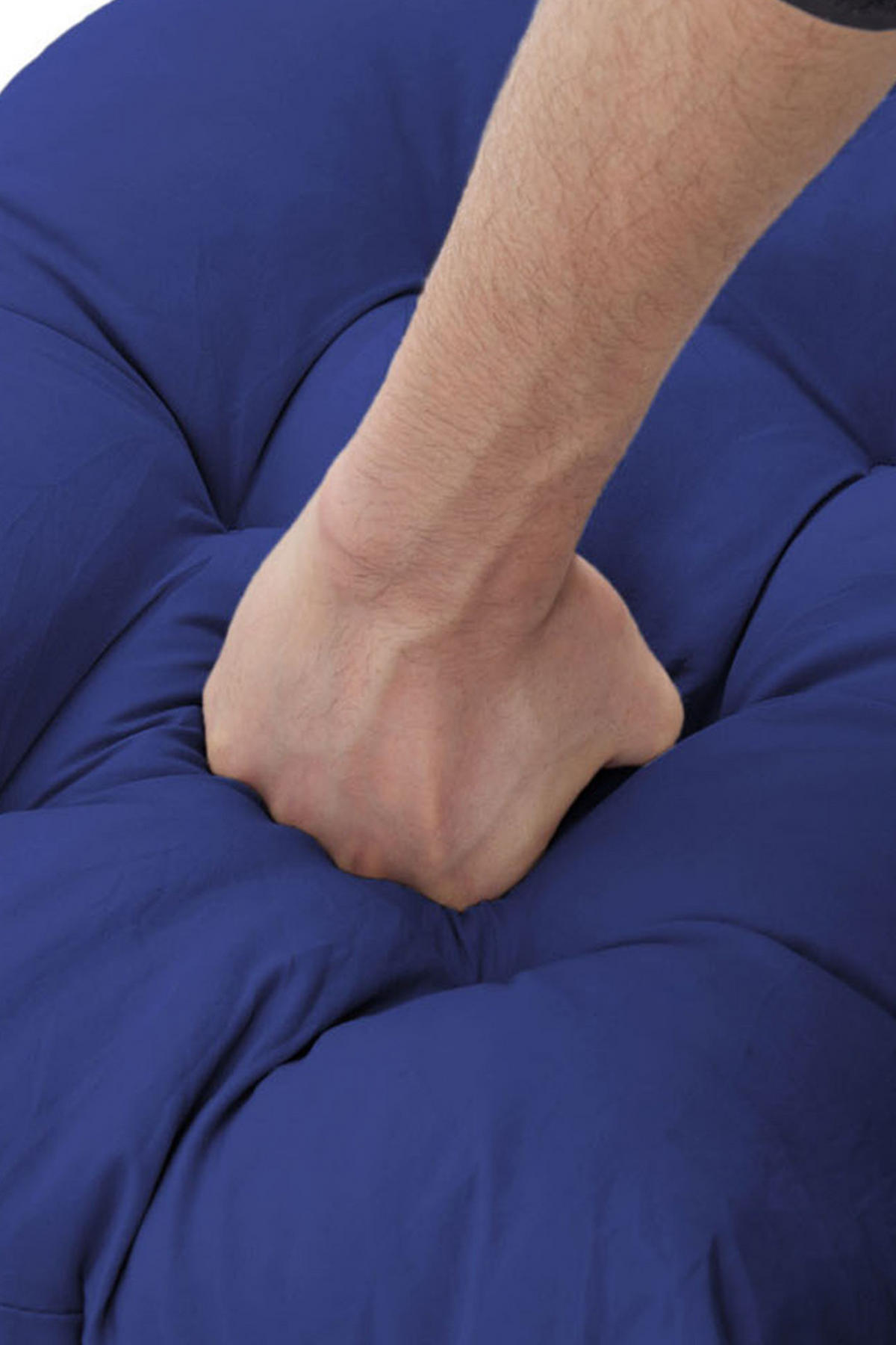 SITZKISSEN-SET 2-tlg. aus Polyester PP-Baumwolle in Marineblau für Outdoor-Liegen Kombinierfreudiges Design 43 x 53 cm - Blau, Textil (43/72/53cm) - Livingandhome