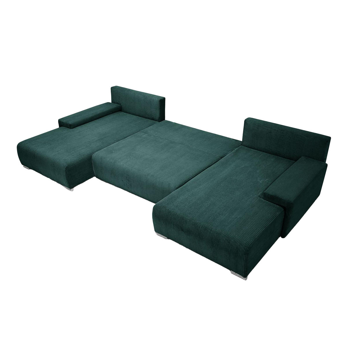 ECKSOFA Trawanga s funkcí spaní, Zelená - zelená barva, textil (348/188cm) - Fedve