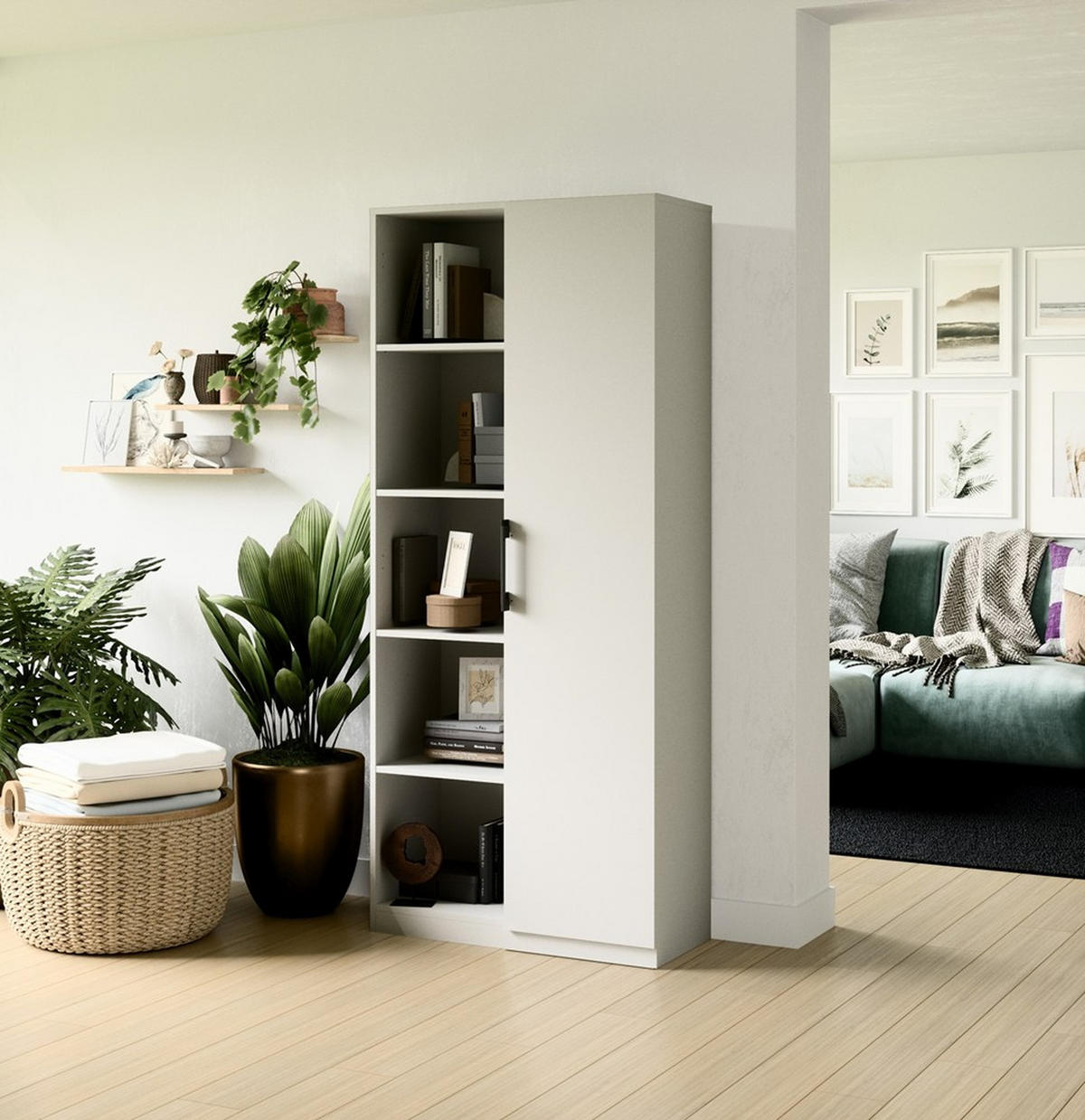BÜCHERREGAL Weiß 80/182/30 - Weiß, Holzwerkstoff (80/182/30cm) - RAUMHIRSCH FURNITURE