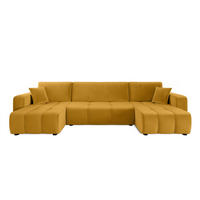 WOHNLANDSCHAFT Dagny - Gelb, Holzwerkstoff/Textil (317/85/146cm) - Fun Möbel