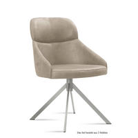 ESSZIMMERSTUHL (2er-Set) Dounia 52x82x63 Edelstahl/Natur - Edelstahlfarben/Naturfarben, Kunststoff (63/82/52cm) - 58aufmkessel