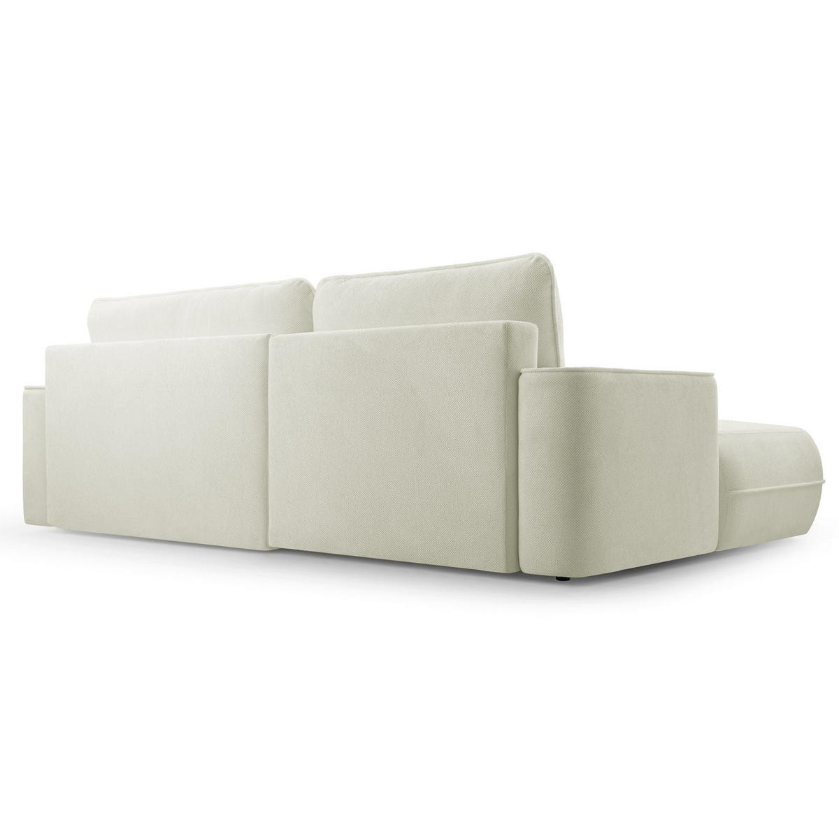 ECKSOFA Fuerro Weiß Strukturstoff - Schwarz/Weiß, Kunststoff/Textil (168/260cm) - Selsey
