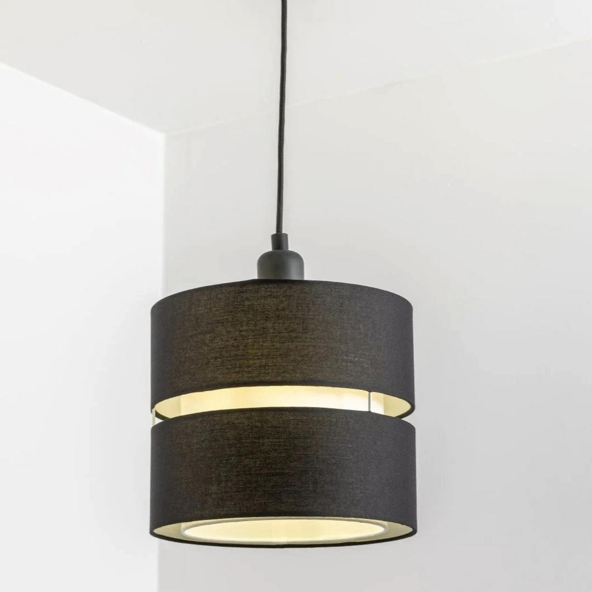 LAMPENSCHIRM Schwarz 26cm - Schwarz, Textil (26/26/22cm) - CGC Europe