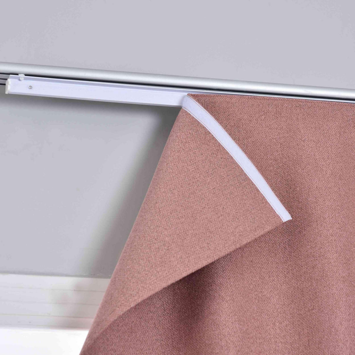 SCHIEBEVORHANG 2ER SET »München Dark« HxB 245x60 cm Altrosa - Altrosa, Textil (60/245cm) - Gardinenbox