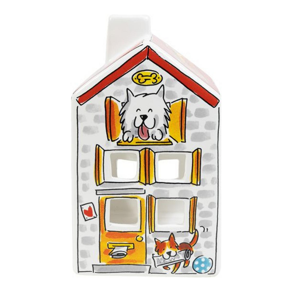 LICHTHAUS Hundeliebhaber in Bunt - 14,50cm - Multicolor, Keramik (8.5/14.5/8.3cm) - Blond Amsterdam