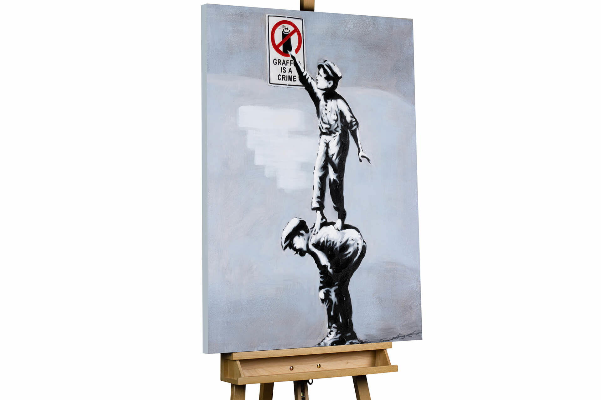 KUNSTLOFT RUČNĚ MALOVANÝ AKRYLOVÝ OBRAZ ČERNÝ, 75/100 CM
