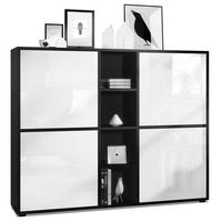HIGHBOARD Cuba Türen in Weiß Hochglanz - Weiß Hochglanz, Holzwerkstoff (130.5/105.5/35.5cm) - Vladon