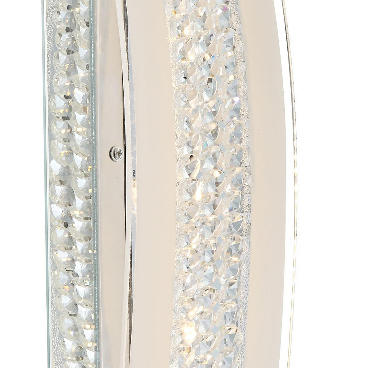 LED WANDLEUCHTE Metall Silber Kristallglas - Silberfarben, Glas (12/9/40cm) - Globo Lighting