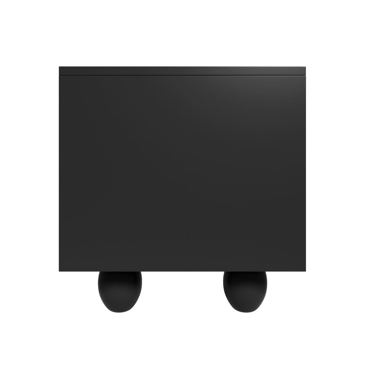 LOWBOARD DE-40171 mit geschwungenen Türen Schwarz - Schwarz, Holzwerkstoff (180/42/40cm) - ComfortXL
