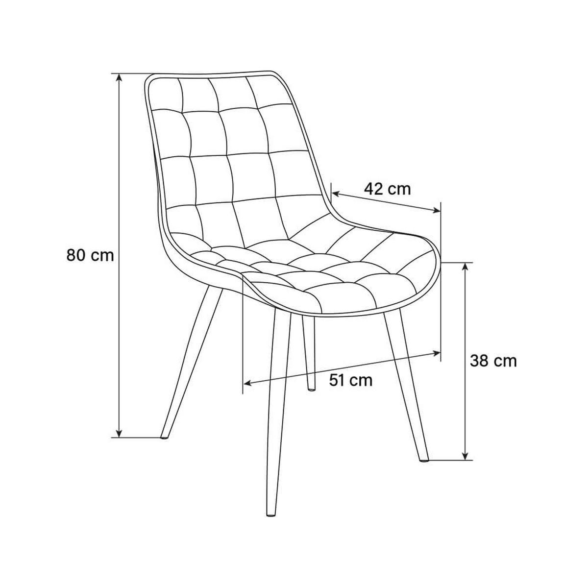 ESSZIMMERSTUHL IKALO - Farbe: Hellbraun, Menge: 2 - Hellbraun, Textil/Metall (61.5/79.8/50.5cm) - Home Deluxe