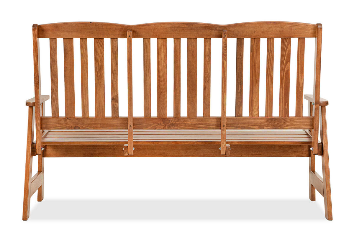 GARTENBANK ALCES aus massivem Kiefernholz, braun - Braun, Holz (70/106/170cm) - KONSIMO®