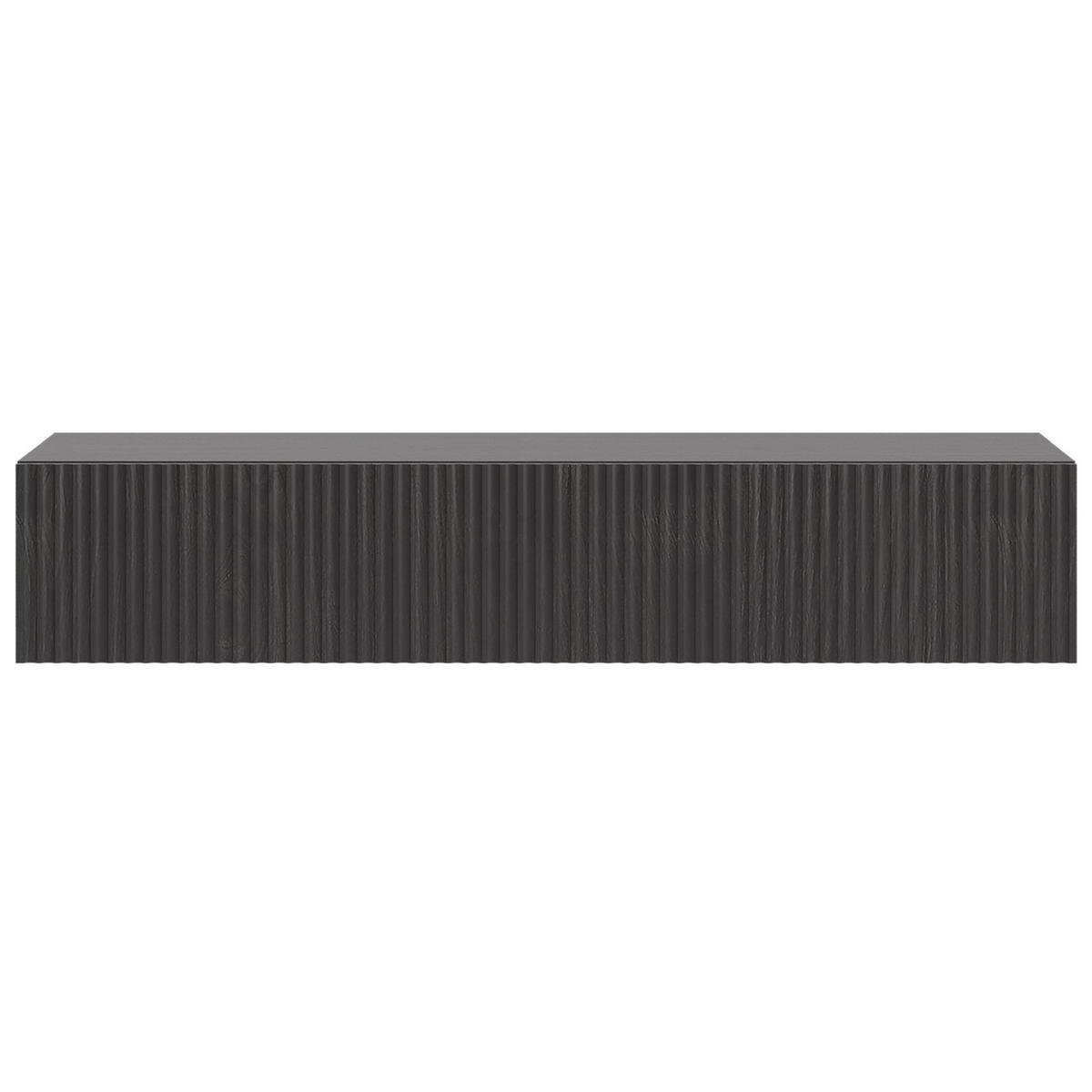 HÄNGEKONSOLE Nolie Holzoptik Esche Schwarz mit Schublade 90 cm - Schwarz, Holzwerkstoff (90/17/35.6cm) - Selsey