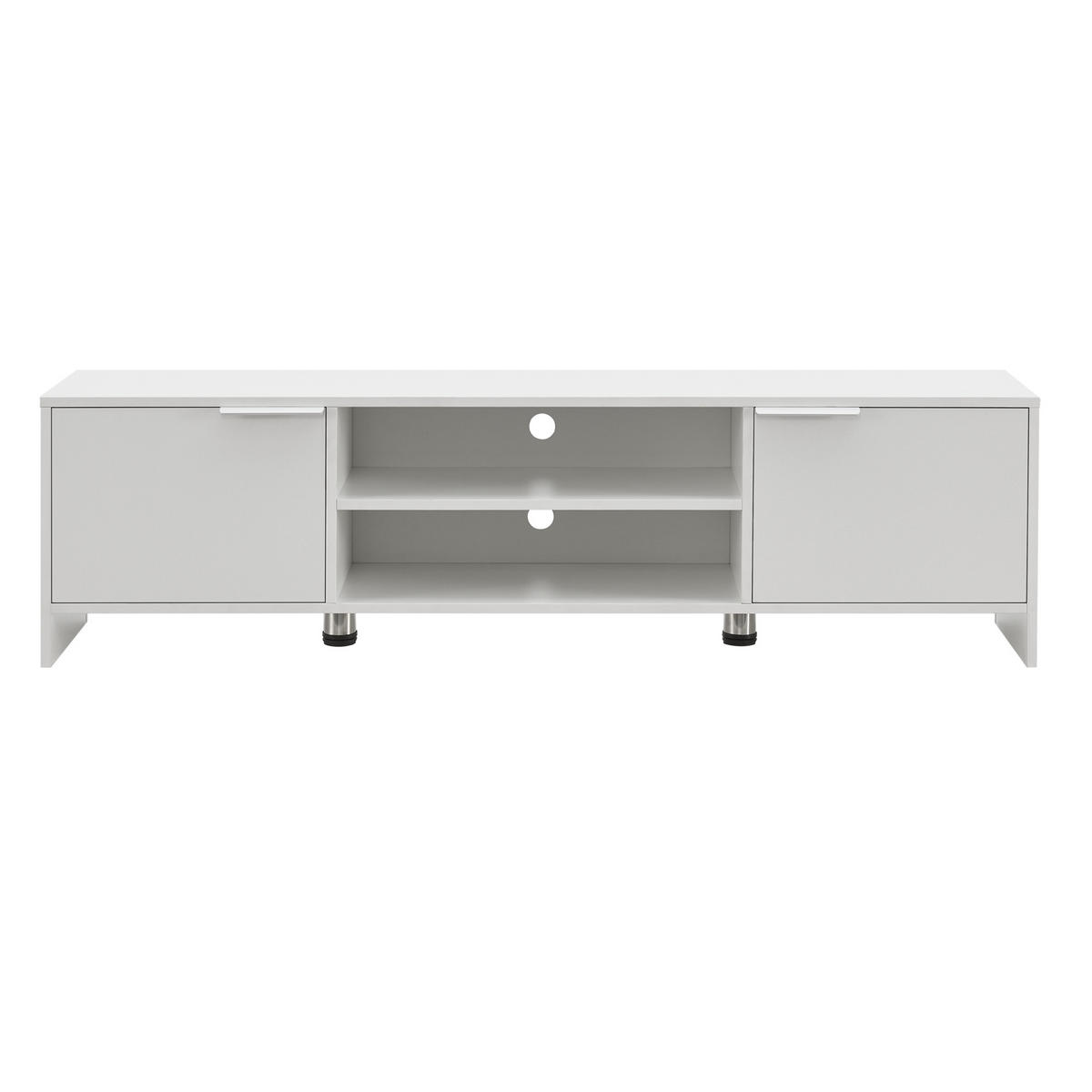 LOWBOARD Stevns - Weiß, Holzwerkstoff/Metall (145/40/38cm) - [en.casa]