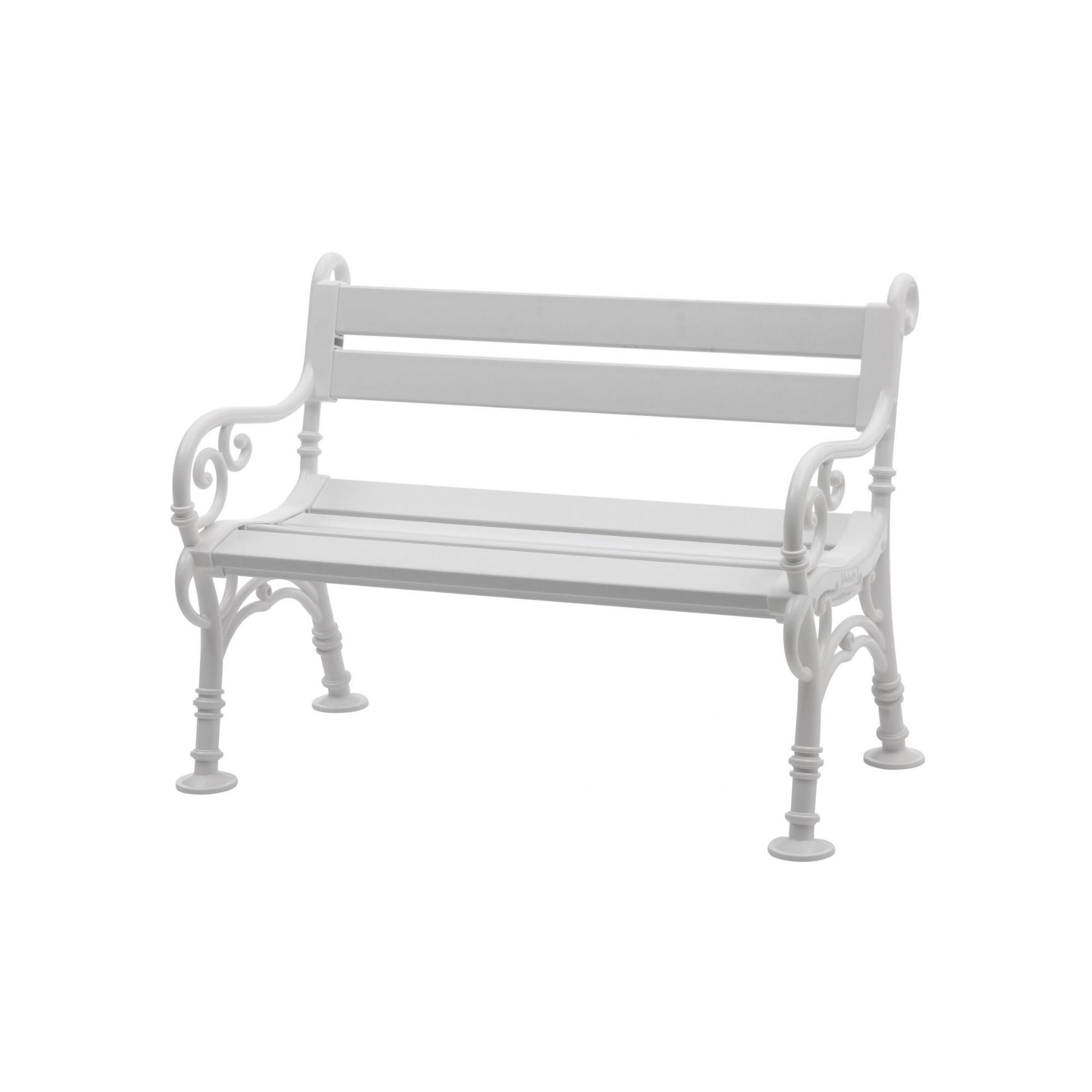 GARTENBANK Curacao 2 Sitzer Weiß 85 x 115 x 60 cm Witterungskunststoff & UV Beständiger Kunststoff - Weiß, Kunststoff (115/85/60cm) - PROREGAL