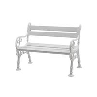 GARTENBANK Curacao 2 Sitzer Weiß 85 x 115 x 60 cm Witterungskunststoff & UV Beständiger Kunststoff - Weiß, Kunststoff (115/85/60cm) - PROREGAL