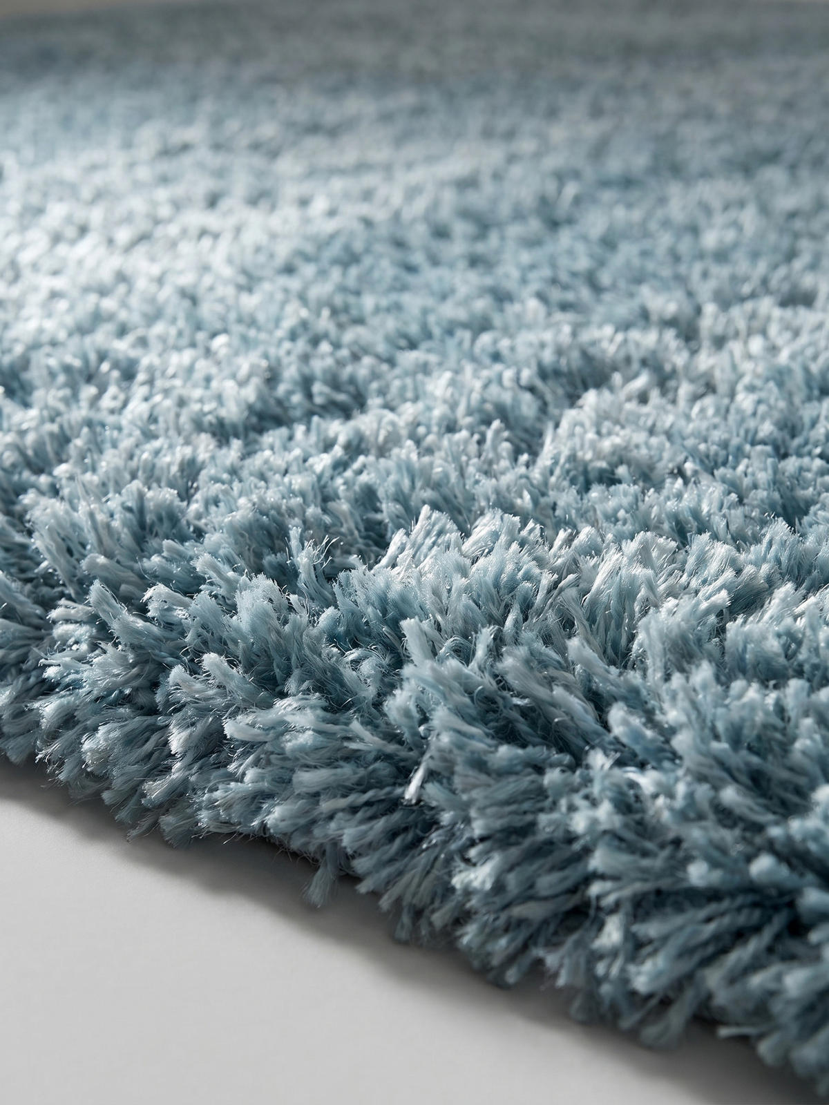 TEPPICH Hochflor Shaggy Einfarbig Weich Flauschig Waschbar Läufer Blau 80x250 cm – SALZACH - Blau, Textil (80/250cm) - KADIMA DESIGN