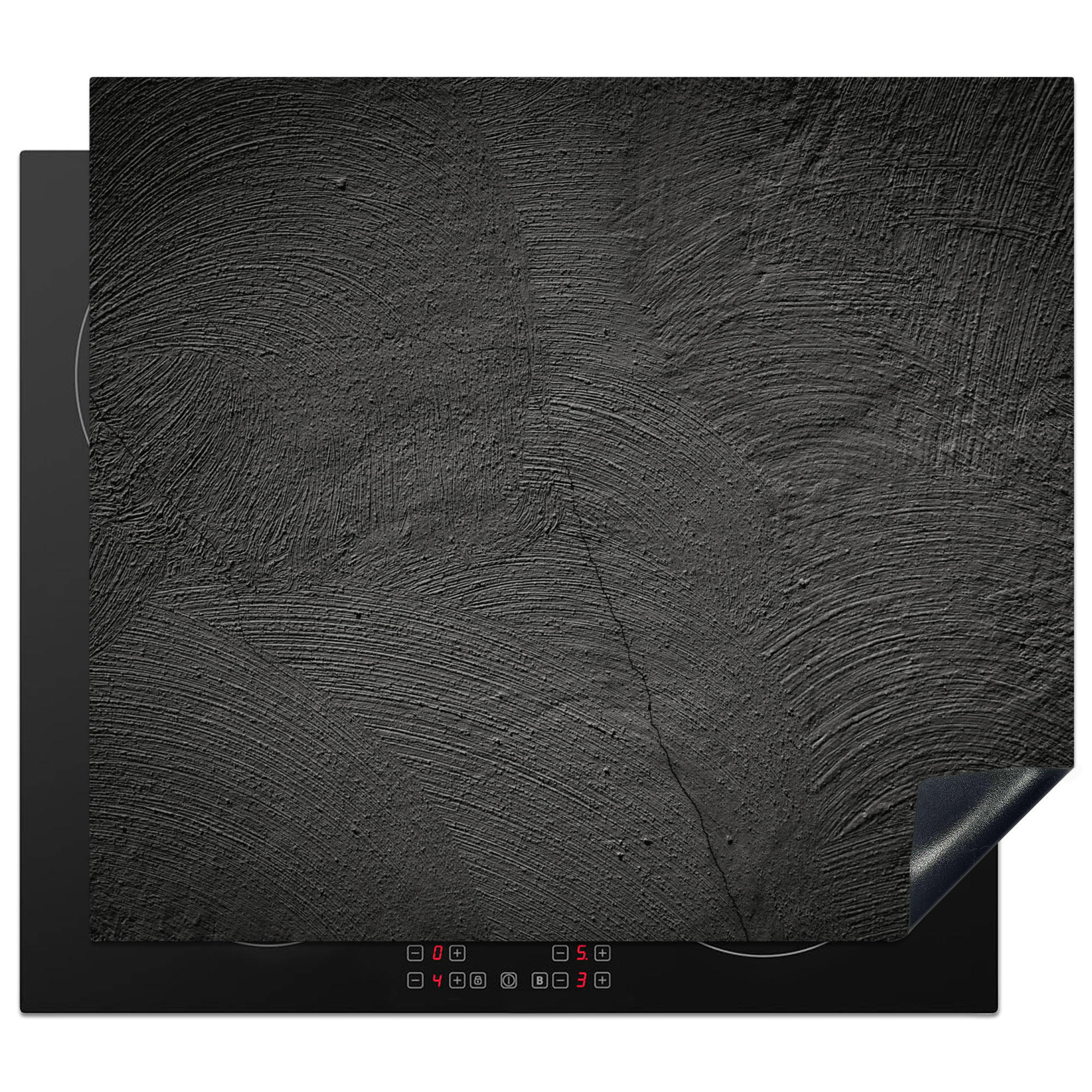 ZAŠČITA ZA INDUKCIJSKO PLOŠČO Beton 59x52 cm cm - antracit, umetna masa (59/52/0.2cm) - MuchoWow