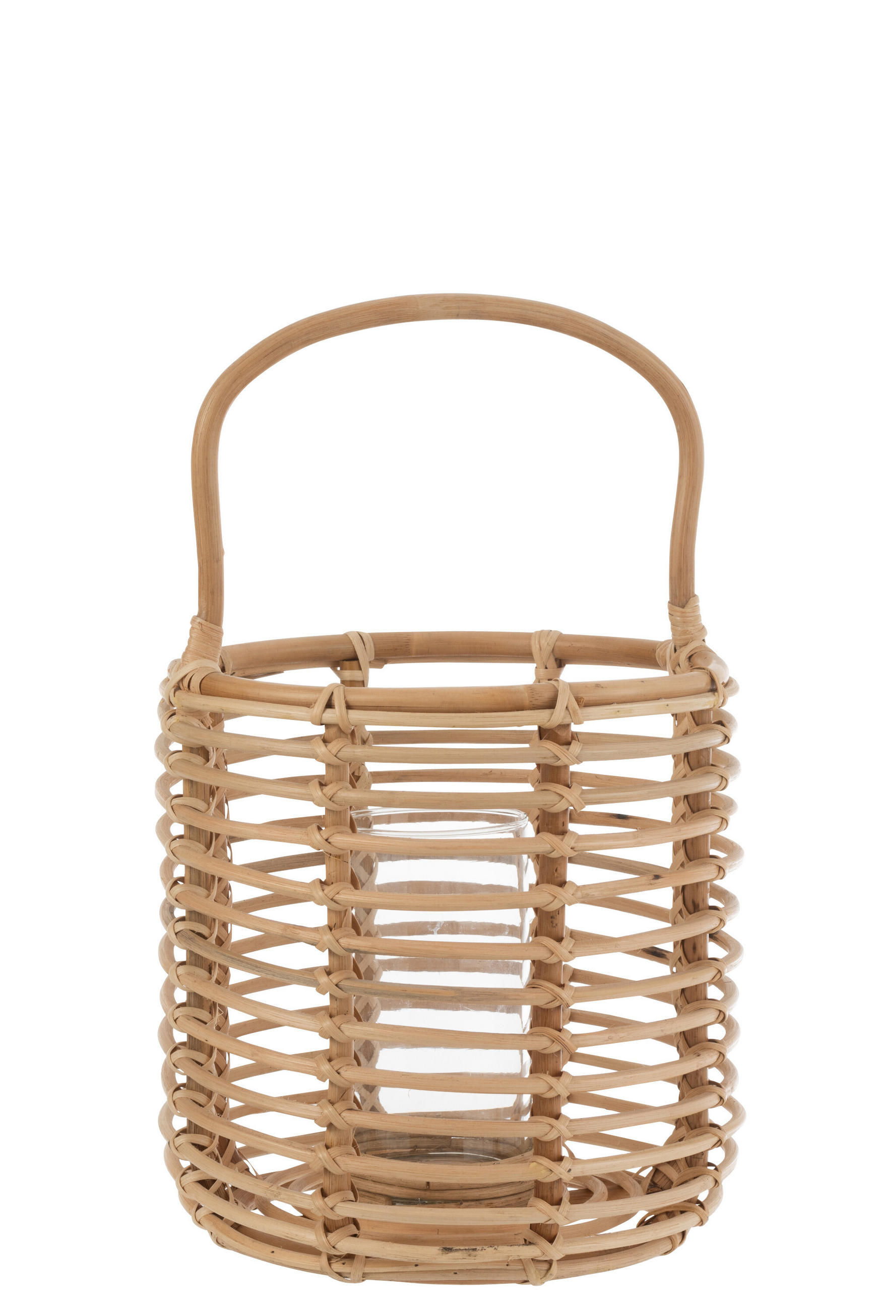 KERZENHALTER ELLEN - Rottan - Natürliche - Naturfarben, Naturmaterialien (30/51/30cm) - J-Line