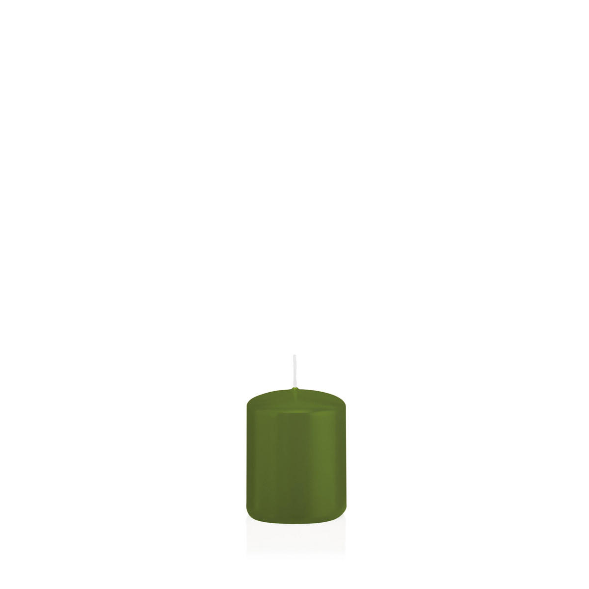 STUMPENKERZEN Olive Ø 48 x 60 mm, 24 Stück - Olivgrün, Paraffin (5/6cm) - Wiedemann Kerzen