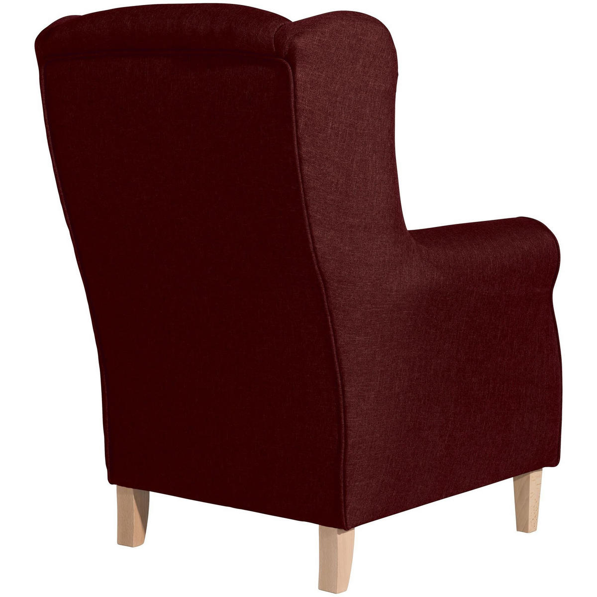 OHRENSESSEL Karlen Bezug Flachgewebe Buche natur / rot - Rot/Buchefarben, Kunststoff (86/103/77cm) - 58aufmkessel