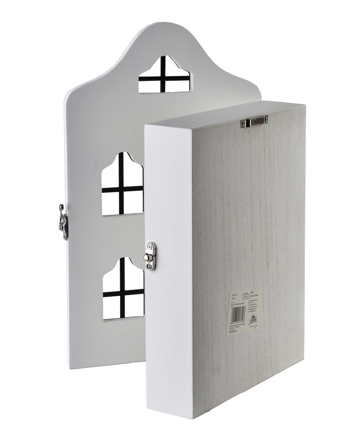 SCHLÜSSELKASTEN Stacy Weiß 18/7/30 cm Holz - Weiß, Holz (7/30/18cm) - Mondex