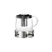 TEEKANNE MIT SIEB & STÖVCHEN Yucca schwarz-transparent 1,5 l 2er Set - Transparent/Schwarz, Glas/Metall (1.5L) - Ritzenhoff Breker