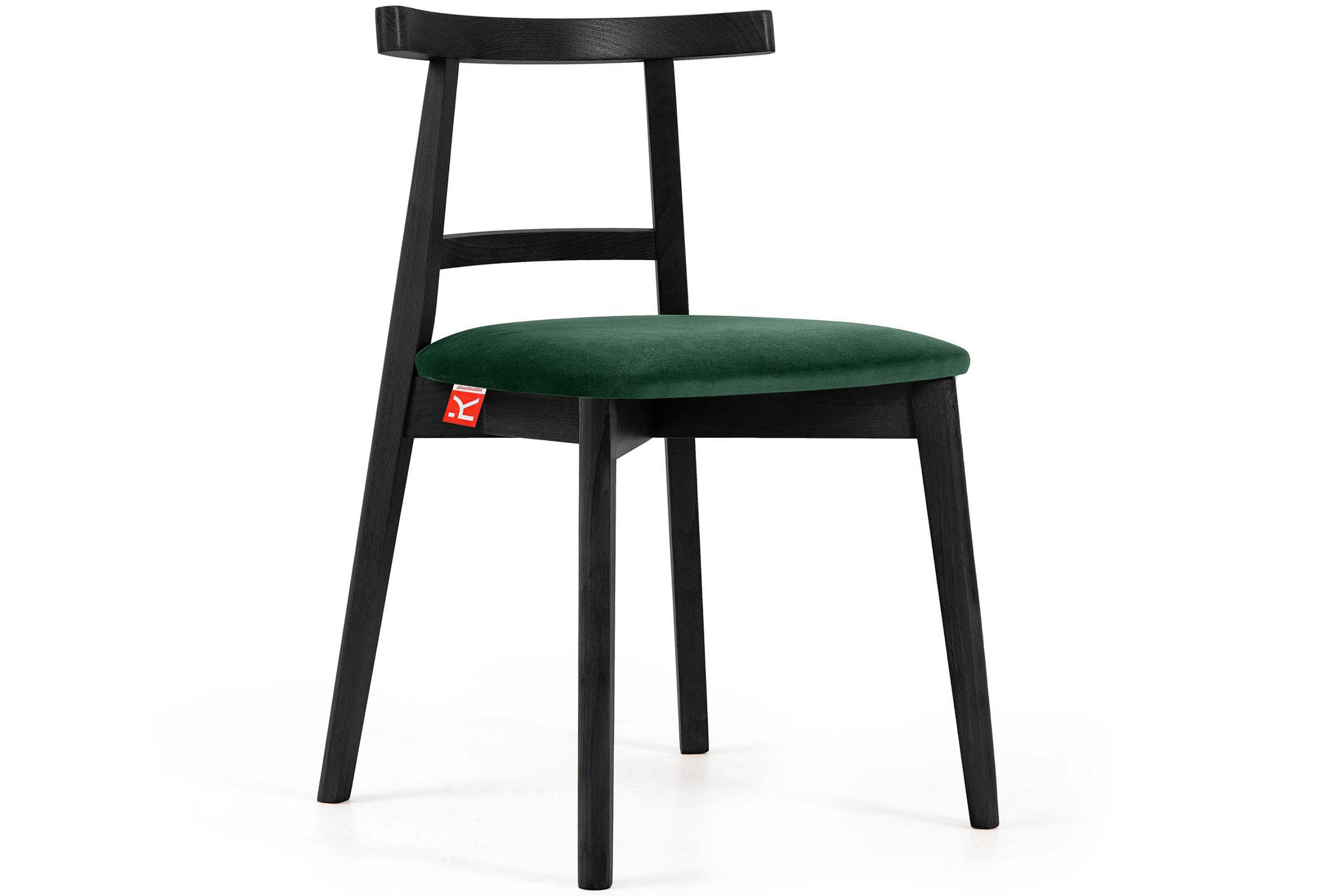 ESSTISCHSTÜHLE LILIO 2 St Vintage, Dunkelgrün / schwarz - Dunkelgrün/Schwarz, Holz/Textil (47/76/45cm) - KONSIMO®