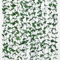 KÜNSTLICHE Blumengirlande 8-teiliges Set Weiß 2,45 m - Weiß, Kunststoff (5cm)