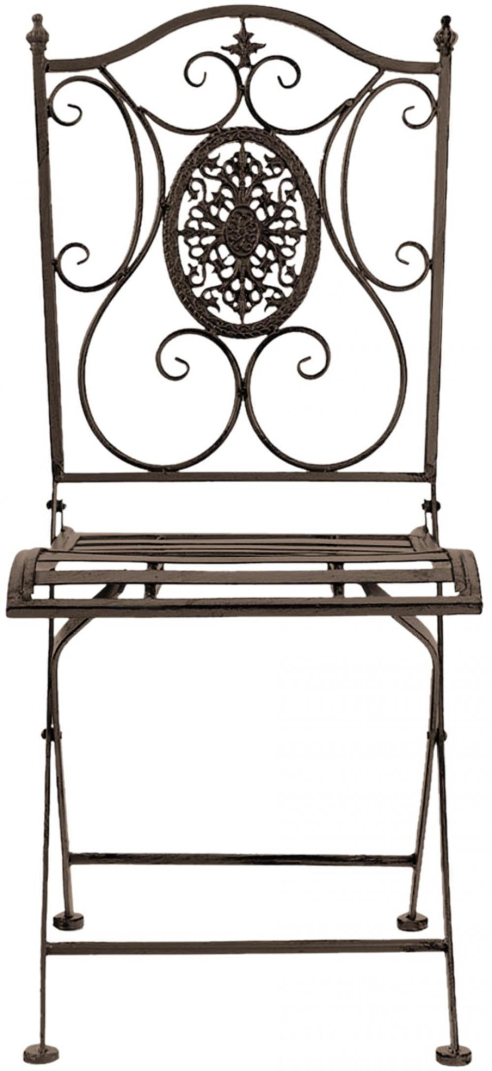 GARTENKLAPPSTUHL 2er Set Metall Bronze - Bronzefarben, Metall (42/91/49cm) - CLP