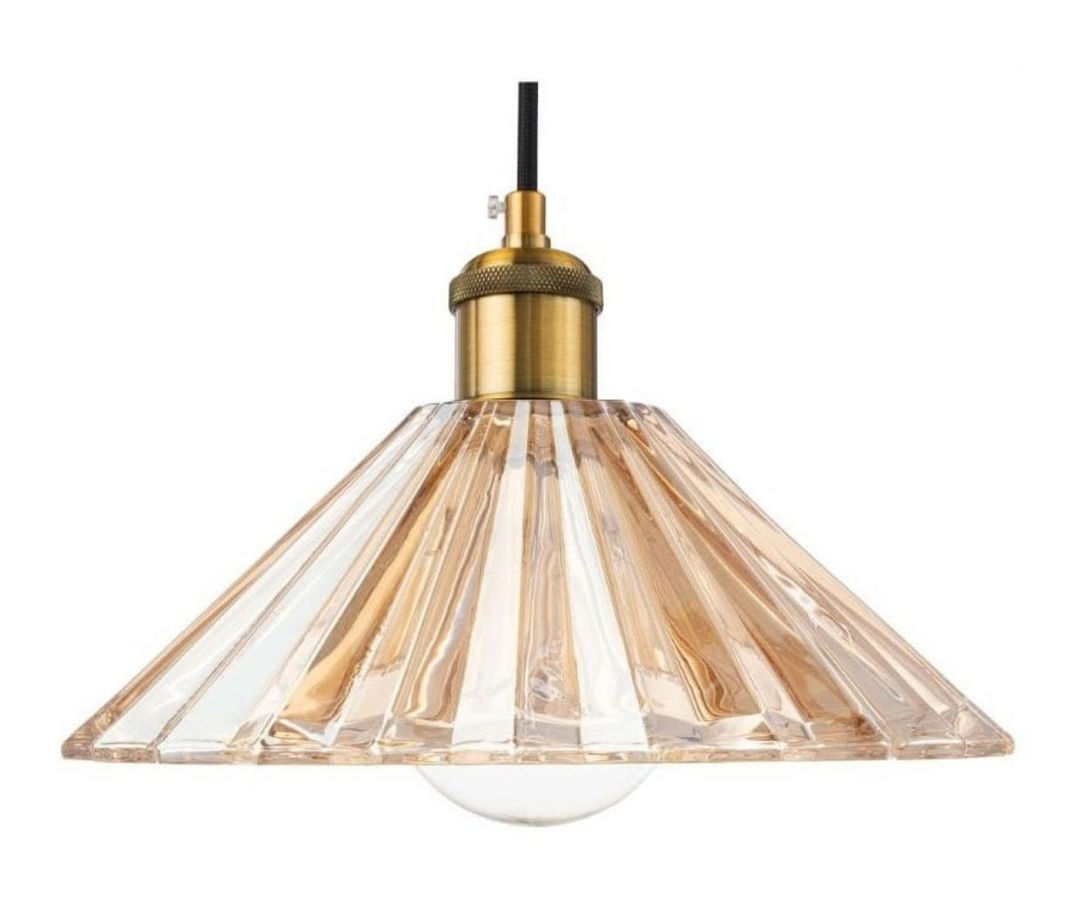 PENDELLEUCHTE Paris - Goldfarben/Schwarz, Glas/Metall (55/25/100cm) - kiki design