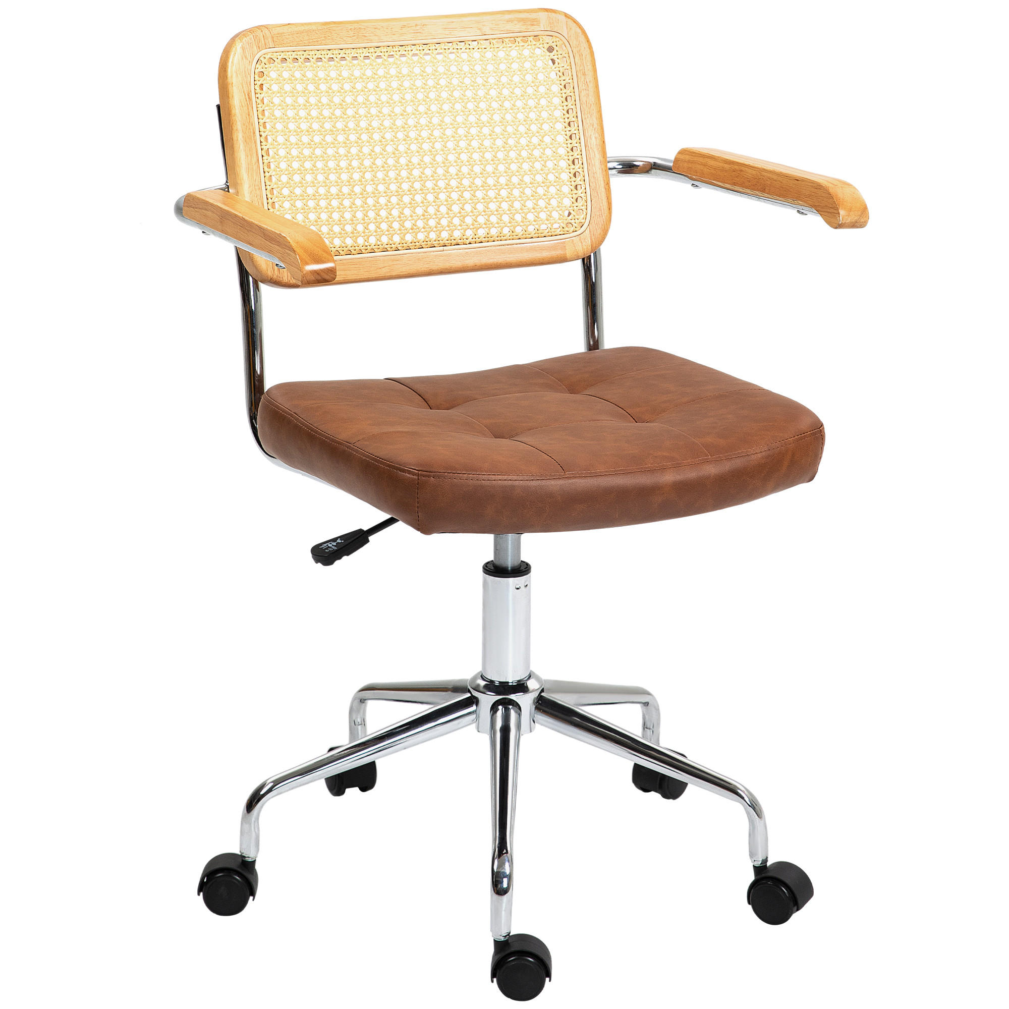 DREHSTUHL DE-11710 60/55,5/82-90 cm Braun - Braun, Metall (55.5/90/60cm) - ComfortXL