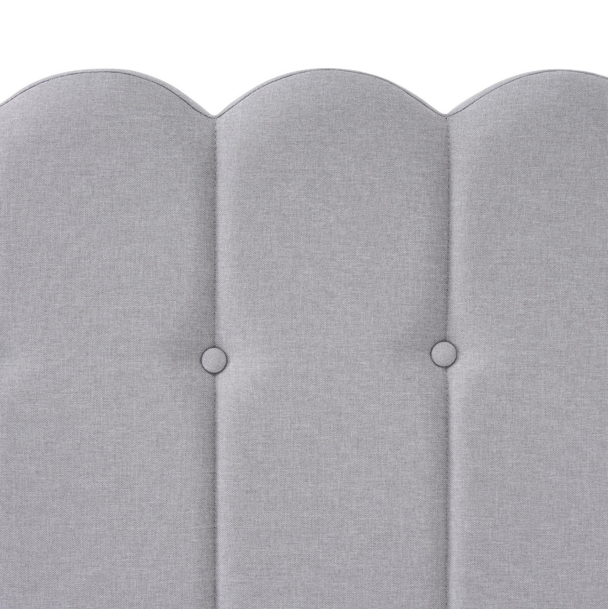 POLSTERBETT 160/200 cm Grau aus Leinen mit USB- und Typ-C-Ladefunktion - Grau, Textil (160/200cm) - OKMYHOME