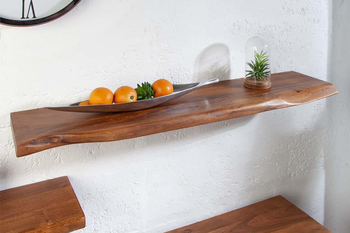 WANDREGAL MAMMUT Akazie 115cm - Braun, Holz (115/4/25cm) - riess-ambiente