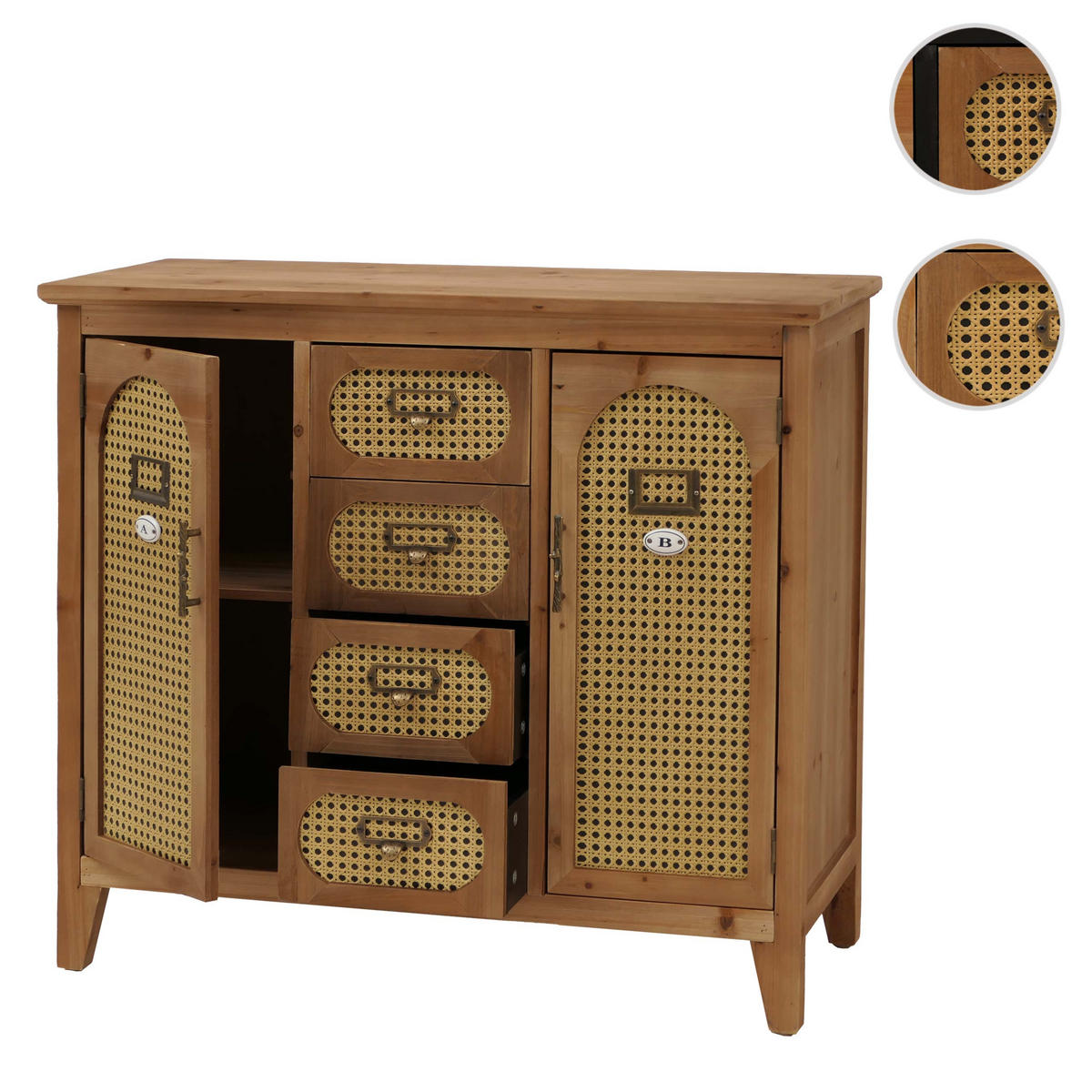 LÉKÁRNICKÁ KOMODA Hnědá - hnědá, dřevo (91/80/40cm) - MCW