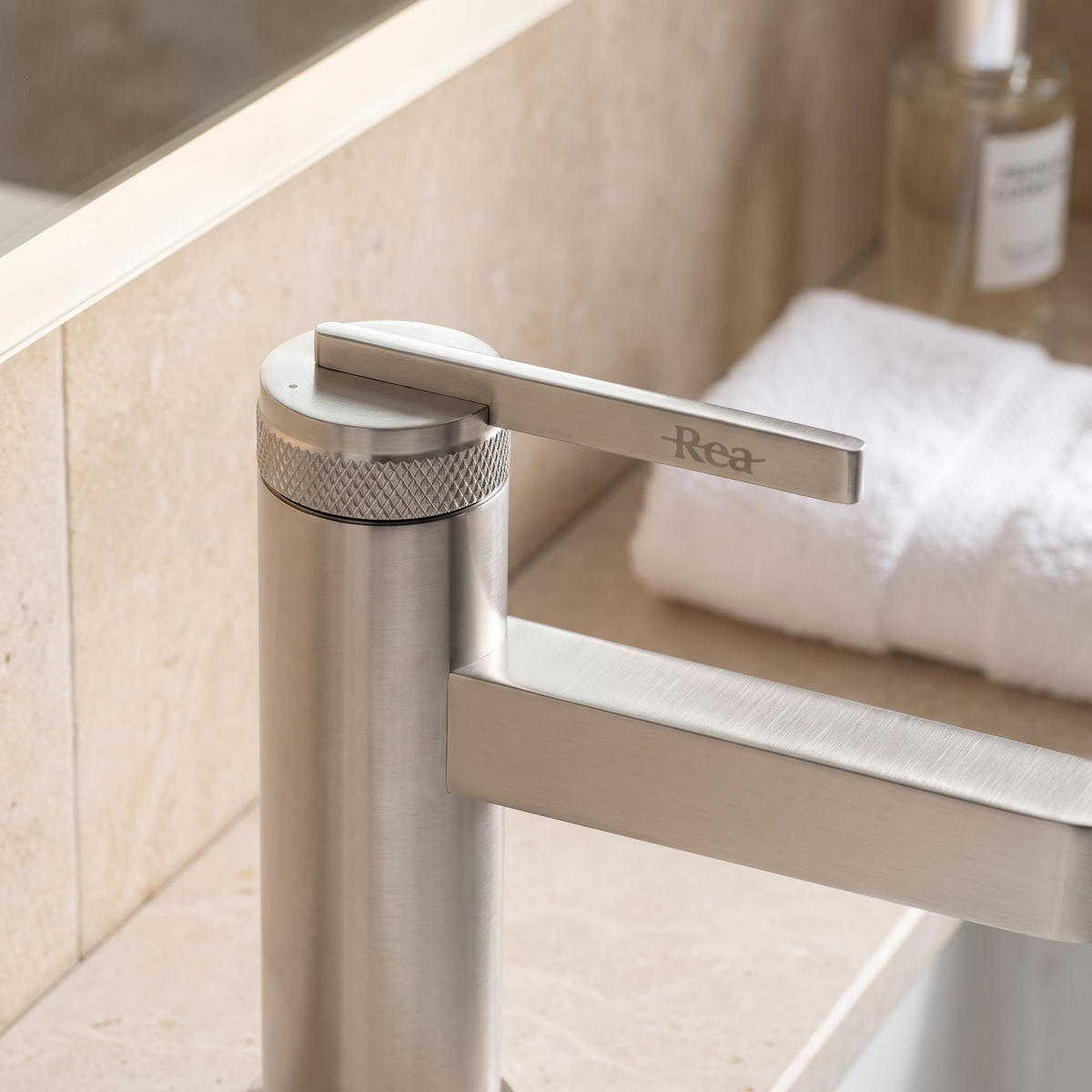 WASCHBECKENARMATUR Rea Grace Brush Nickel - Edelstahlfarben, Metall (4/17/11.5cm) - REA