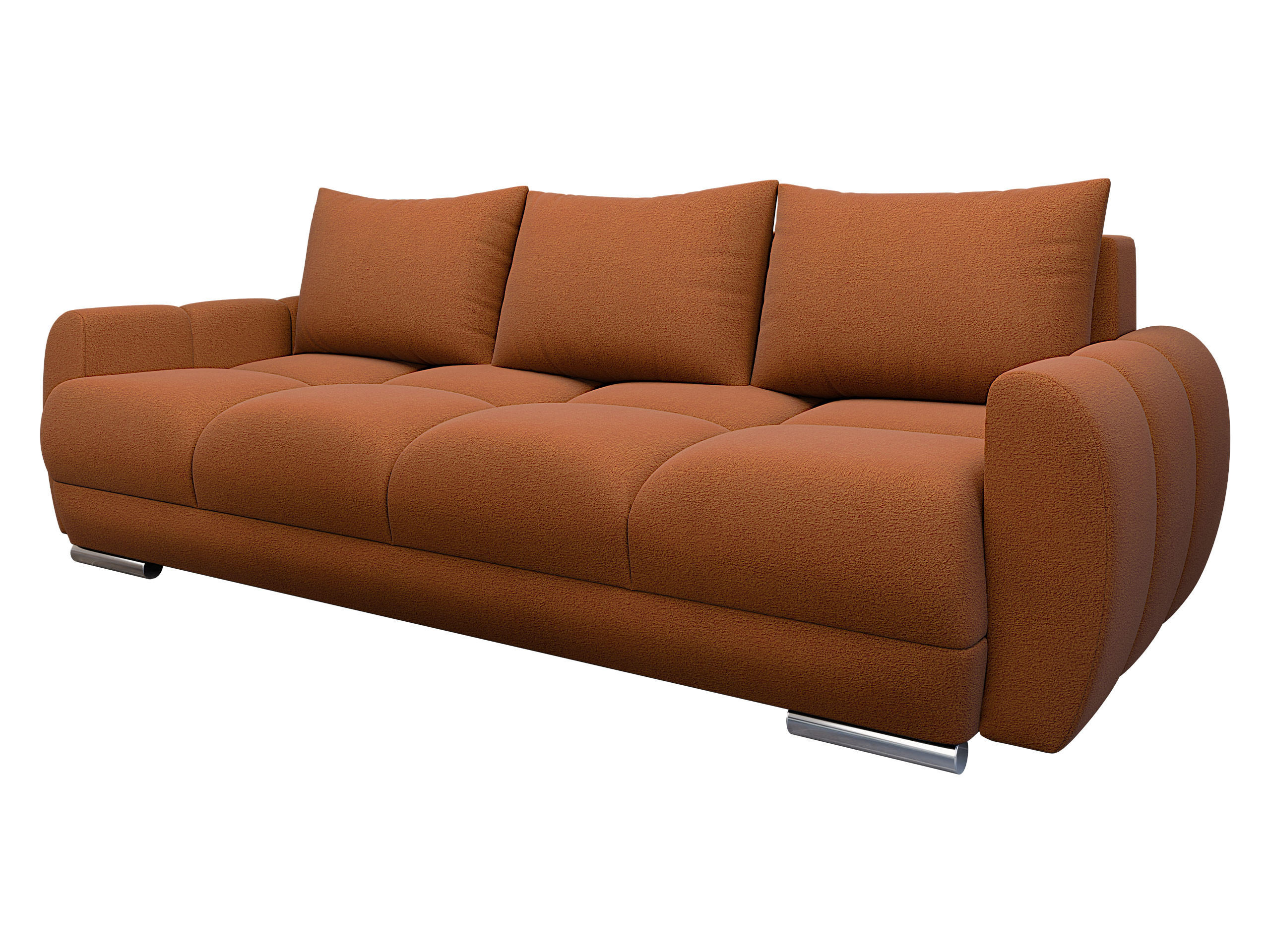 SCHLAFSOFA Logo 3 - Silberfarben/Braun, Holz/Kunststoff (234/89/97cm) - MIRJAN24