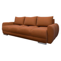SCHLAFSOFA Logo 3 - Silberfarben/Braun, Holz/Kunststoff (234/89/97cm) - MIRJAN24