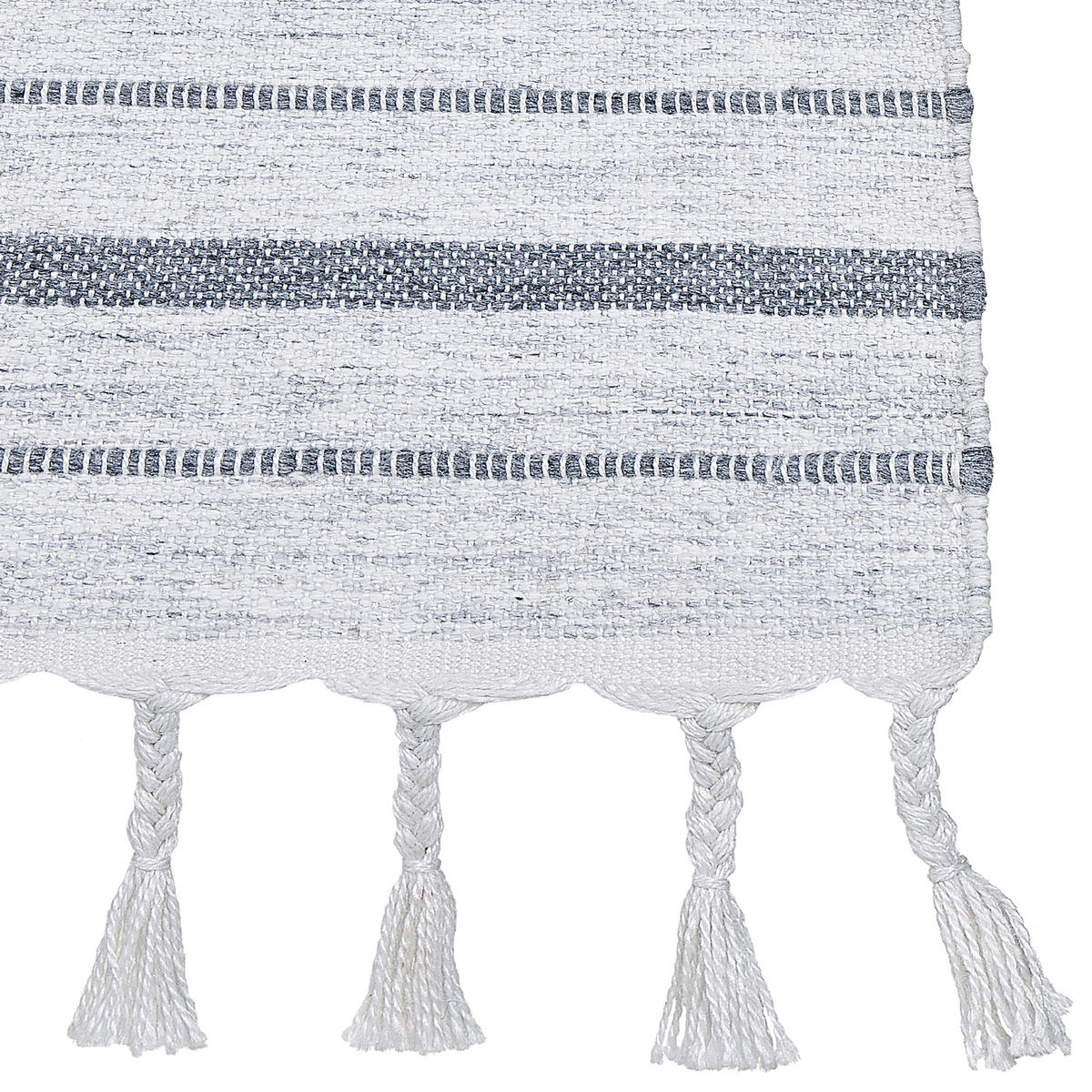 OUTDOOR-TEPPICH Bademli 200/140 cm - Weiß, Kunststoff (140/200cm) - Beliani