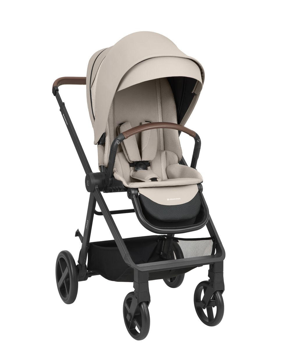 KOMBIKINDERWAGEN Mia 3 in 1 beige Babywanne Babyschale Wickeltasche Matratze - Beige, Metall (72/53/99cm) - Kikka boo