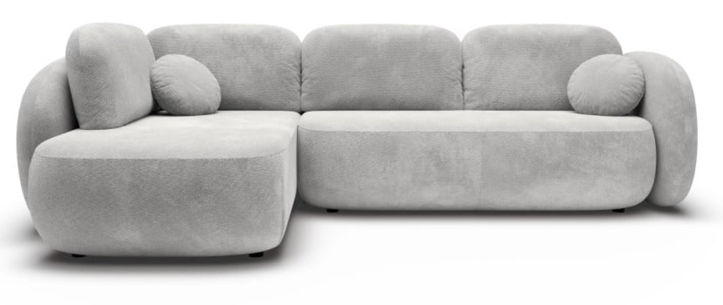 ECKSOFA Grau OLIVIO II Ausziehbar Links - Grau, Textil (289/190cm) - Sepro Meble