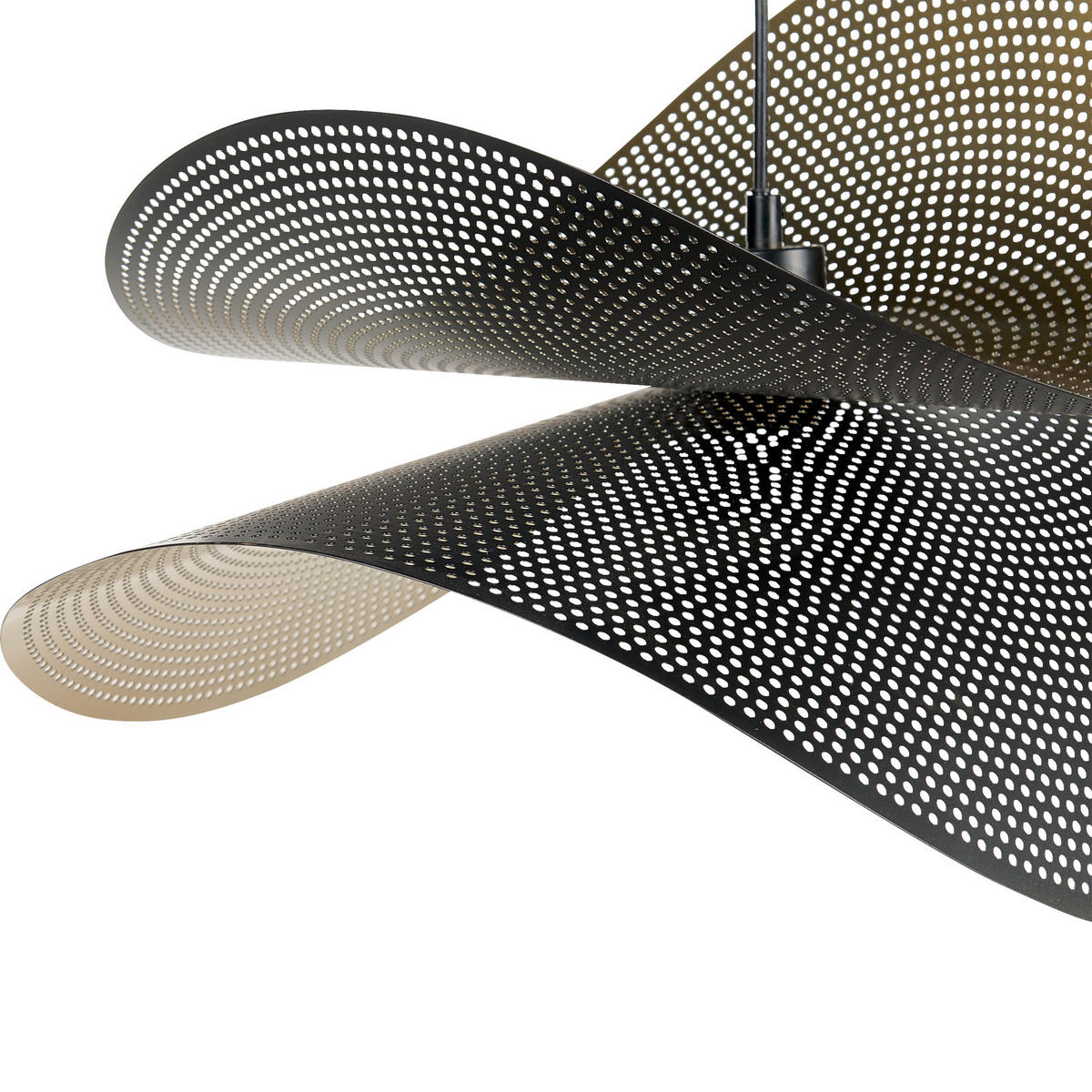 HÄNGELEUCHTE Metal Schwarz und Gold DOYLES - Goldfarben/Schwarz, Metall (50/60/150cm) - Beliani